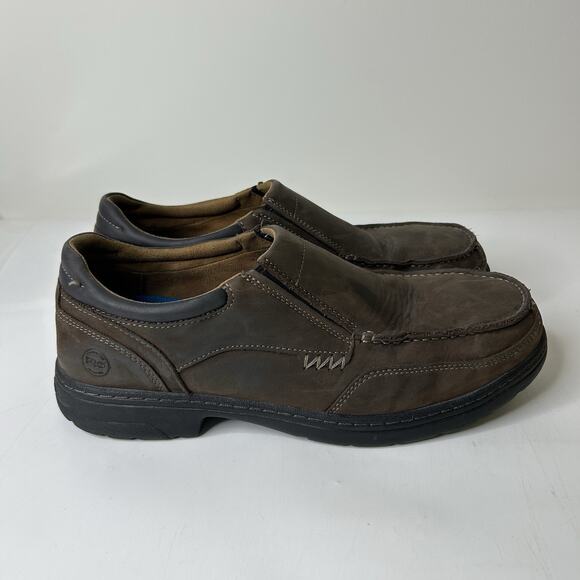 Timberland PRO Men's 12 M Branston Alloy Safety Toe Slip-On ESD Brown Moc 91694 - Picture 6 of 10